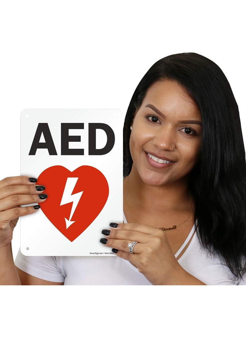 SmartSign SmartSign AED Sign  7 x 10 PlasticS0075PL10  - Image 2