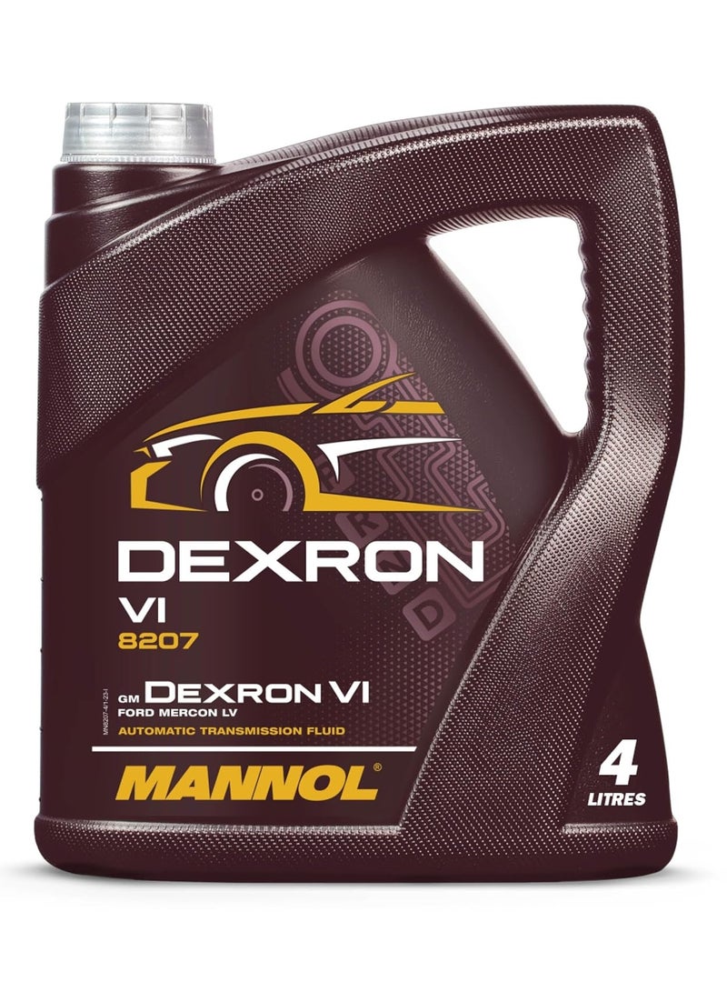 MANNOL 8207 DEXRON VI ATF FULLY SYNTHETIC AUTOMATIC TRANSMISSION FLUID  (4 L) - Image 1