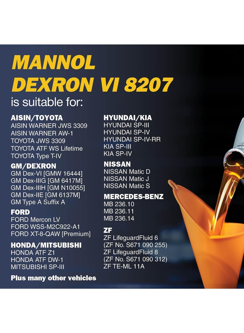 MANNOL 8207 DEXRON VI ATF FULLY SYNTHETIC AUTOMATIC TRANSMISSION FLUID  (4 L) - Image 3