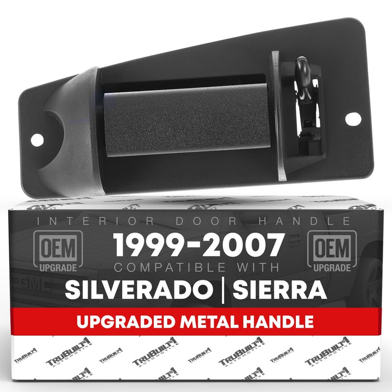 T1A Extended Cab Door Handle, Upgraded Metal, Rear Driver Door Handle Compatible with 1999-2007 Chevrolet Silverado 1500 2500; 99-07 GMC Sierra 1500 2500, & 01-07 Silverado or Sierra 3500 - OEM 15758172 - Image 1