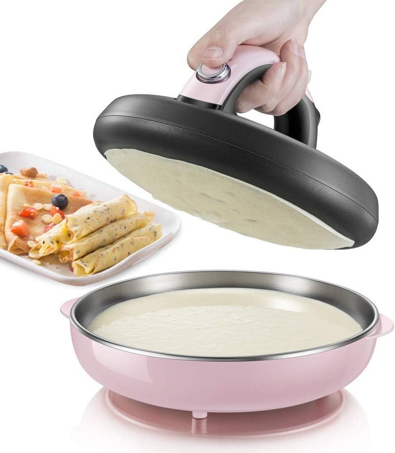 windforgecraft Electric Crepes Maker, Non-Stick Mini Pancake Machine, Automatic Temperature Control, With Metal Stent, For Perfect Crepes, Blintzes, Pancakes - Image 1