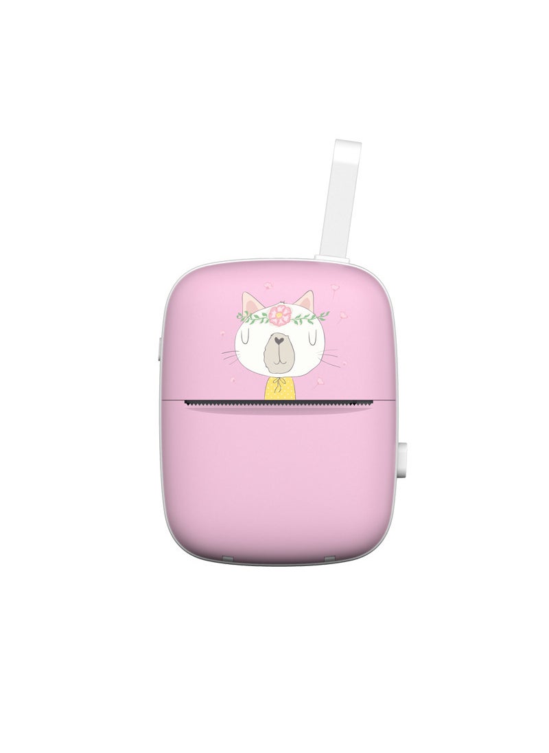 Generic Portable Mini Pocket Photo Printer Correction Question Organizer Helper Home Office Computer Equipment from China Pink (with silicone cord) 