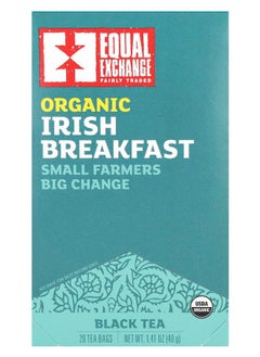 Equal Exchange Black Tea Organic Irish Breakfast 20 Tea Bags 1.41 oz (40 g) 