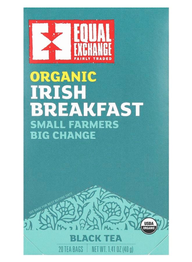 Equal Exchange Black Tea Organic Irish Breakfast 20 Tea Bags 1.41 oz (40 g)