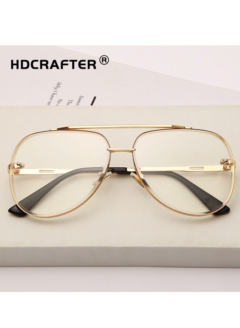 HDCRAFTER New Gradient Lens Metal Frame Sunglasses - Image 3