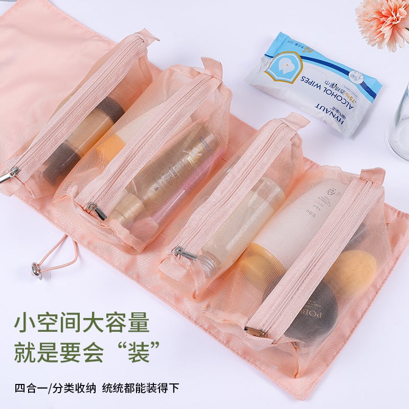 New Detachable Travel Cosmetic Bag Women'S Portable Large Capacity Storage Bag Four-In-One Makeup Wash Dinner Bag - Image 5