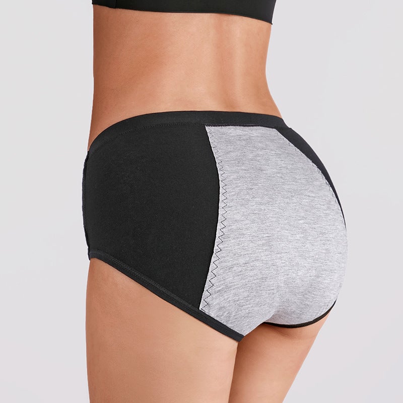 Amazon large size most pure cotton women's menstrual pants high waist anti-side leakage aunt pants breathable women's underwear color XL - Image 4