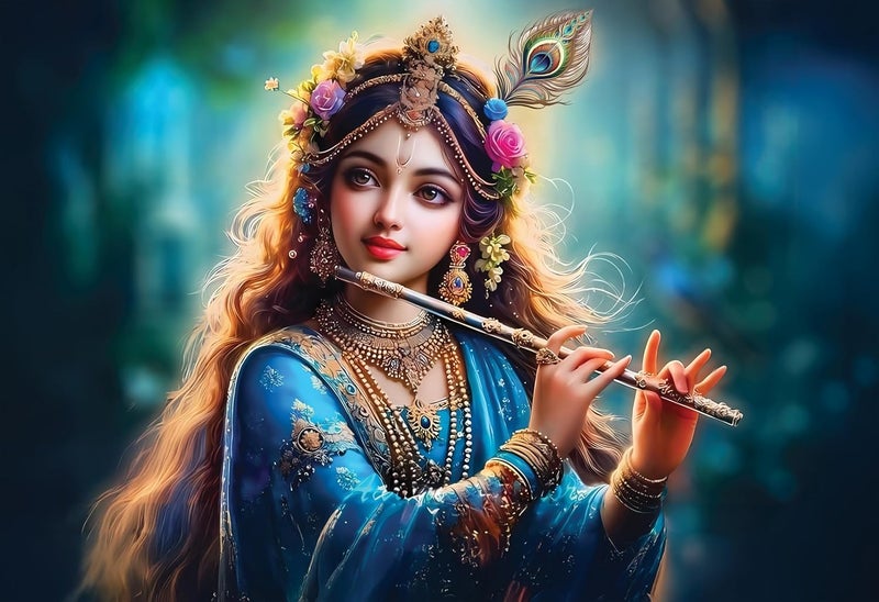 Anaadi Radha Rani Photo Poster For Home Office Decoration 12x18 Inch - Image 1