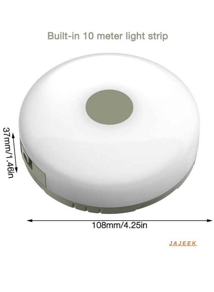 JAJEEK Camping String Lights, 10M Waterproof Outdoor Portable Stowable Lights | 5 Lighting Modes | USB Rechargeable Warmyard Lights for Camping, RV, Hiking | Energy Class A, Ideal for Outdoor Adventures & Parties - Image 2
