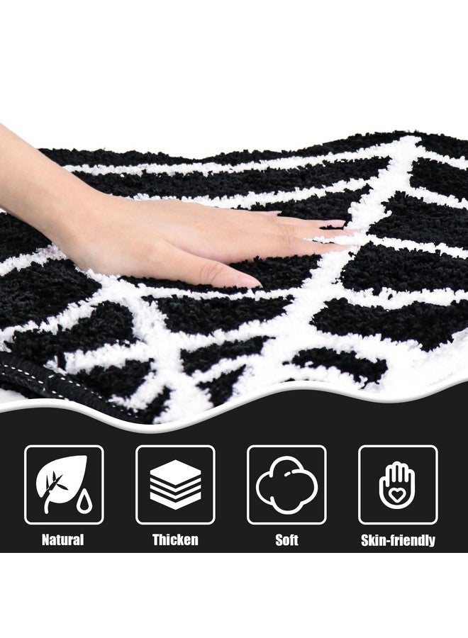 Meetory Spider Web Bath Mat, 31x20" Black Gothic Halloween Non-Slip Rug - Image 2