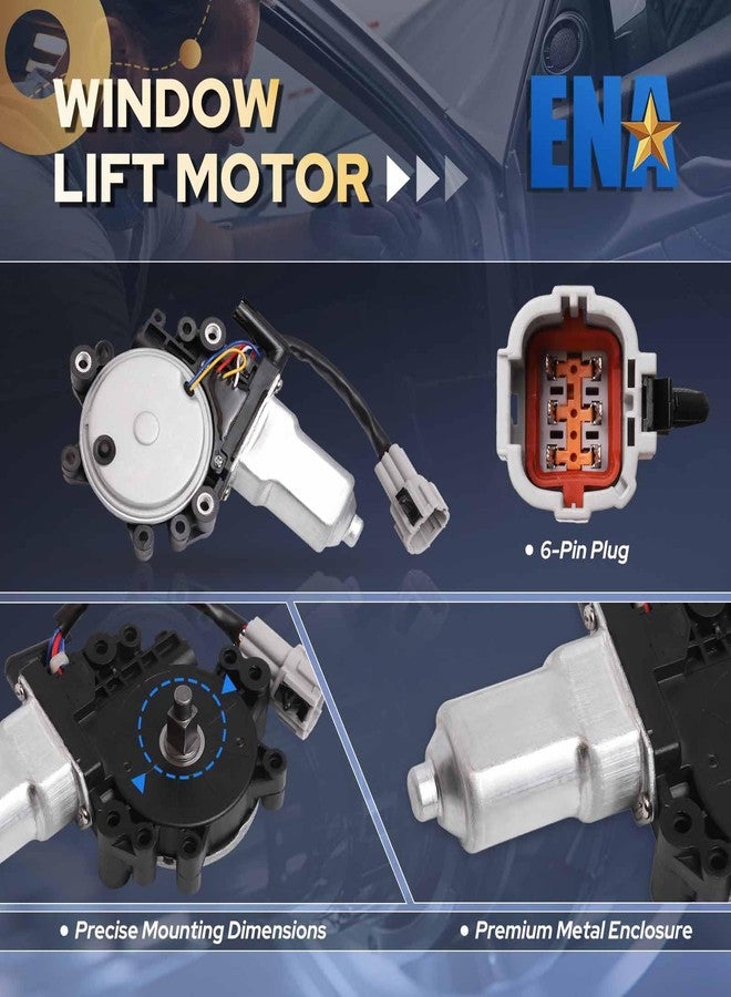 إي أن أه محرك رفع نافذة كهربائية أمامي يسار جهة السائق من ENA، متوافق مع سيارات إنفينيتي ونيسان QX56، باثفايندر، أرمادا، تيتان XD سعة 5.0 لتر و5.6 لتر، موديلات 2004-2015 و2017-2019. بديل للأرقام 80731-ZT01A و80731-9FJ0A. - Image 2