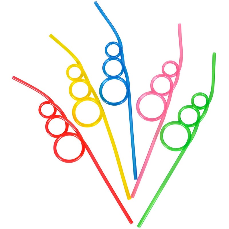 Rhode Island Novelty Rhode Island Novelty Crazy Loop Straws  12 Pack  Assorted Colors - Image 3