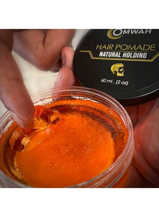 OMWAH Natural Hold Hair Pomade Add Hair Strength And Volume Long Lasting Hold And Shine Flake Free Formula Infused With Vitamins To Nourish Hair For Men And Women All Hair Styles (2Oz). - Image 4
