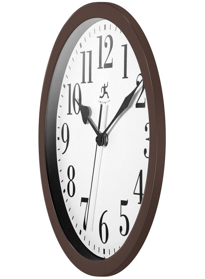 Infinity Instruments LTD. Plastic Wall Clock, Brown, 9-5/8" - Image 4