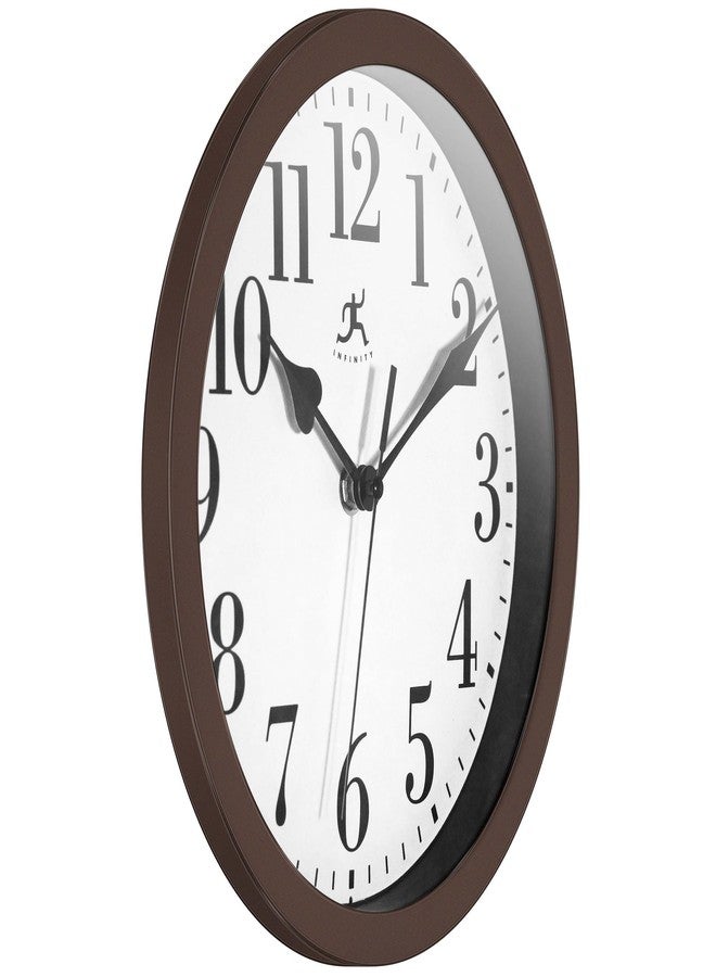 Infinity Instruments LTD. Plastic Wall Clock, Brown, 9-5/8" - Image 3