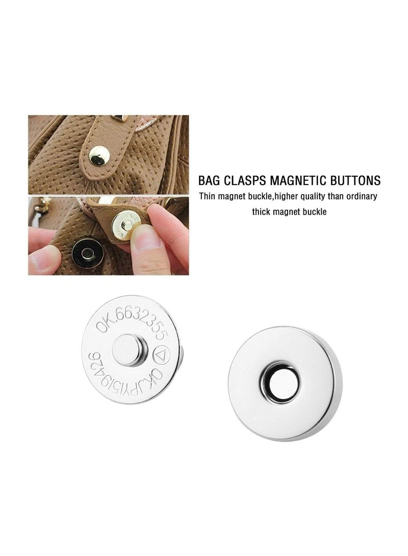 GGOOT 20pcs Bag Purse Clasps Magnetic Buttons Snaps Fasteners Handbag Craft Sewing Leather Coat Buttons Bag Parts Accessories  - Image 2