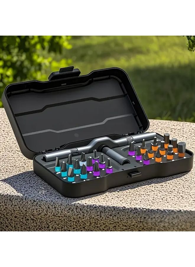 24 في 1 مجموعة مفك براغي راتشيت عالية الصلبة متعددة الوظائف أداة إصلاح منزلية - Image 2