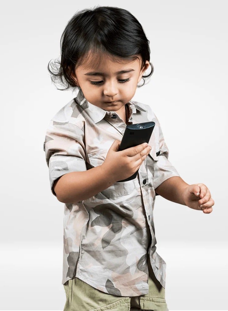 بولكاتوتس قميص مموه بأكمام طويلة من Polka Tots - رمادي ووردي - Image 3