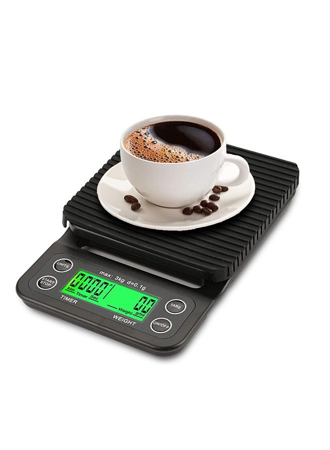 ألت موازين المطبخ الرقمية عالية الدقة لد الإلكترونية بالتنقيط القهوة غرام مقياس المطبخ مقياس الغذاء - Image 1