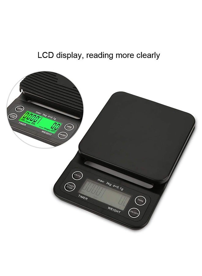 ألت موازين المطبخ الرقمية عالية الدقة لد الإلكترونية بالتنقيط القهوة غرام مقياس المطبخ مقياس الغذاء - Image 2