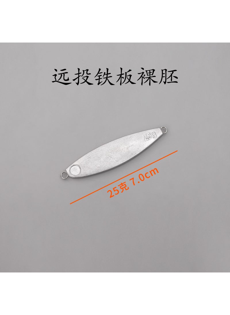 Generic Heavy Iron Plate Lead Jig Fishing Lures 25g bare metal (without hook and loop) 