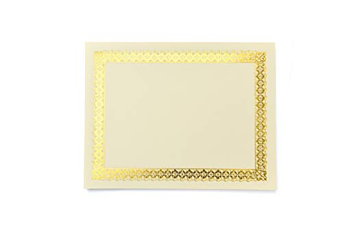 Gartner Studios Certificate Kit, 60 Black Certificate Holders and 60 Gold Foil Certificate Papers, Gold Foil Certificates and Black Certificate Holders Kit (54514) - Image 2