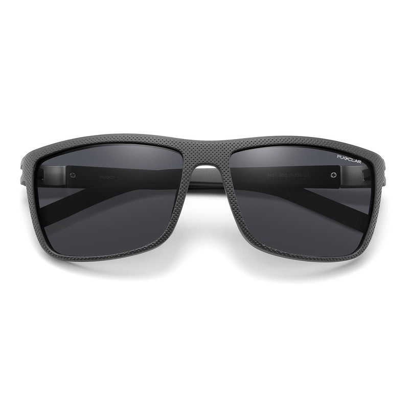 بوكيلار نظارات شمسية قطبية PUKCLAR للرجال خفيفة الوزن إطار TR90 حماية UV400 نظارات شمسية مربعة - Image 5