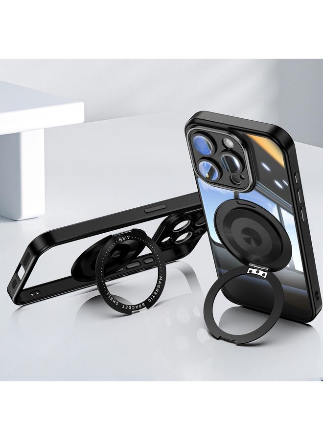 زبون جراب لهاتف iPhone 13 Pro مع حامل 360 Magsafe من الأكريليك الهجين المصنوع من مادة TPU - Image 4