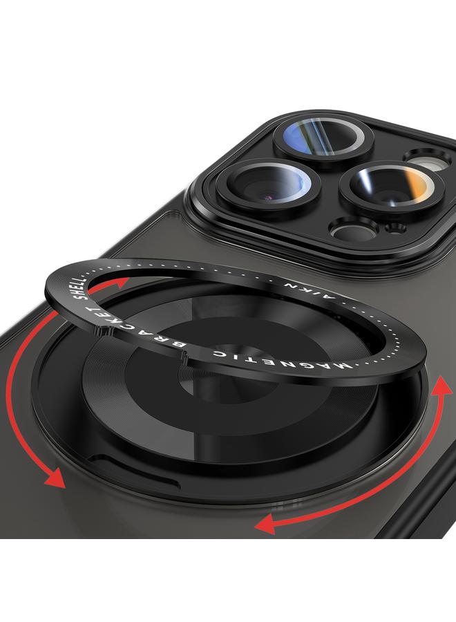 زبون جراب لهاتف iPhone 13 Pro مع حامل 360 Magsafe من الأكريليك الهجين المصنوع من مادة TPU - Image 3