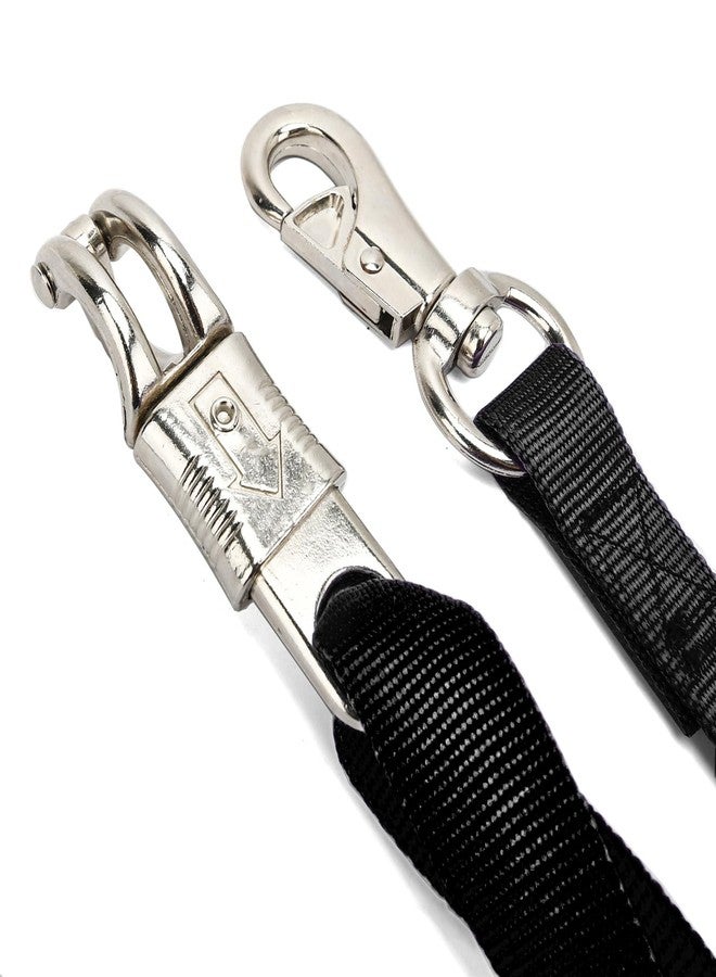 HDYEGY Cross Ties for Horse, 4 Pack Adjustable Nylon Cross Ties Horse Trailer Tie with Panic Snap and Bull Snap,Adjustable Length from 44.5-78.5 Inch,Black - Image 2