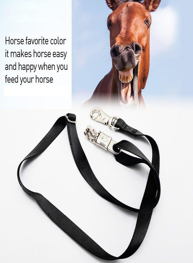 HDYEGY Cross Ties for Horse, 4 Pack Adjustable Nylon Cross Ties Horse Trailer Tie with Panic Snap and Bull Snap,Adjustable Length from 44.5-78.5 Inch,Black - Image 5