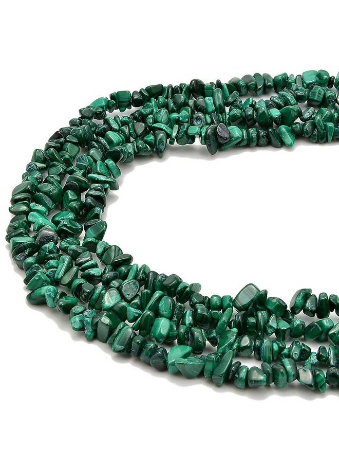 PLTbeads - 5 8Mm Natral Healing Gemstone Waist Bracelets Necklace Kit Irregular Stone Diy Crafts Design Jewelry Making 1 Strand Per Bag Approxi 34 Inch (Malachite Chips) - Image 1
