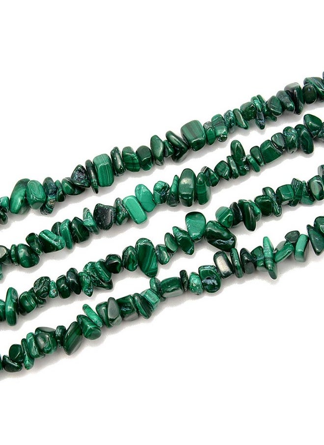 PLTbeads - 5 8Mm Natral Healing Gemstone Waist Bracelets Necklace Kit Irregular Stone Diy Crafts Design Jewelry Making 1 Strand Per Bag Approxi 34 Inch (Malachite Chips) - Image 1