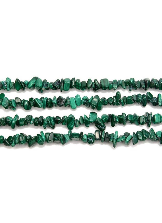 PLTbeads - 5 8Mm Natral Healing Gemstone Waist Bracelets Necklace Kit Irregular Stone Diy Crafts Design Jewelry Making 1 Strand Per Bag Approxi 34 Inch (Malachite Chips) - Image 1