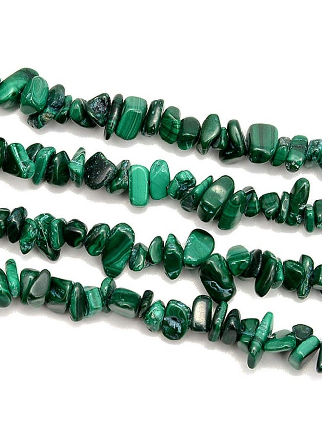 PLTbeads - 5 8Mm Natral Healing Gemstone Waist Bracelets Necklace Kit Irregular Stone Diy Crafts Design Jewelry Making 1 Strand Per Bag Approxi 34 Inch (Malachite Chips) - Image 1
