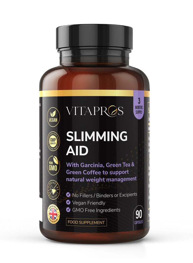 VITAPROS Slimming Aid – Weight Management & Fat Metabolism Support with Garcinia Cambogia, Green Tea & Green Coffee - Image 1