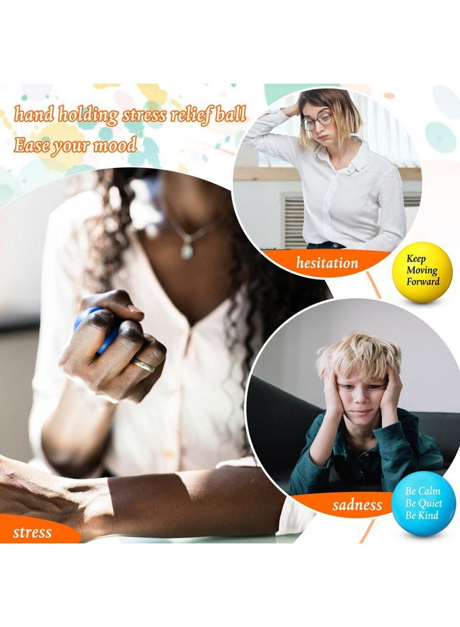 Aoriher 36 Pcs Motivational Stress Balls Colorful Stress Balls Bulk Quotes Inspirational Funny Foam Toys Hand Exercise Gifts for Office Small Toys for Motivating Supply(Multicolor) - Image 4