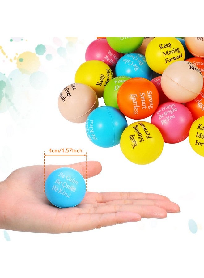 Aoriher 36 Pcs Motivational Stress Balls Colorful Stress Balls Bulk Quotes Inspirational Funny Foam Toys Hand Exercise Gifts for Office Small Toys for Motivating Supply(Multicolor) - Image 3