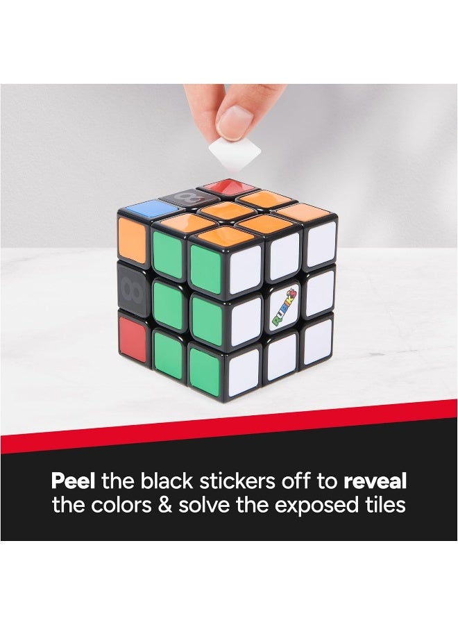 Rubik's مكعب مدرب روبيك، تعلم حل مكعب 3x3 مع ملصقات، دليل، وفيديوهات | لعبة فidget لتخفيف التوتر | لعبة فidget للكبار | هدايا صغيرة، للأعمار 8 وما فوق - Image 3