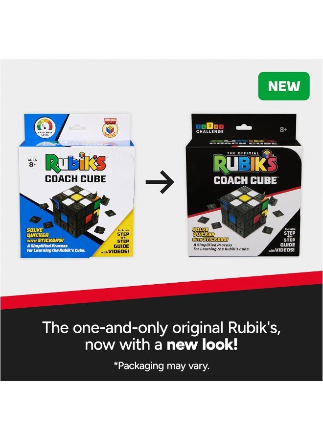 Rubik's مكعب مدرب روبيك، تعلم حل مكعب 3x3 مع ملصقات، دليل، وفيديوهات | لعبة فidget لتخفيف التوتر | لعبة فidget للكبار | هدايا صغيرة، للأعمار 8 وما فوق - Image 5