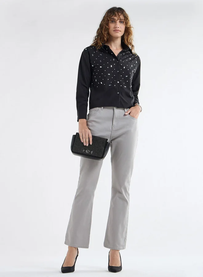 Splash FAV Embellished Poplin Shirt
