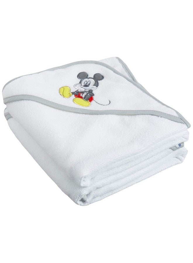 Cudlie Disney Mickey Mouse Baby Boys 2 Pack Rolled Hooded Towels On Header Card - Image 2