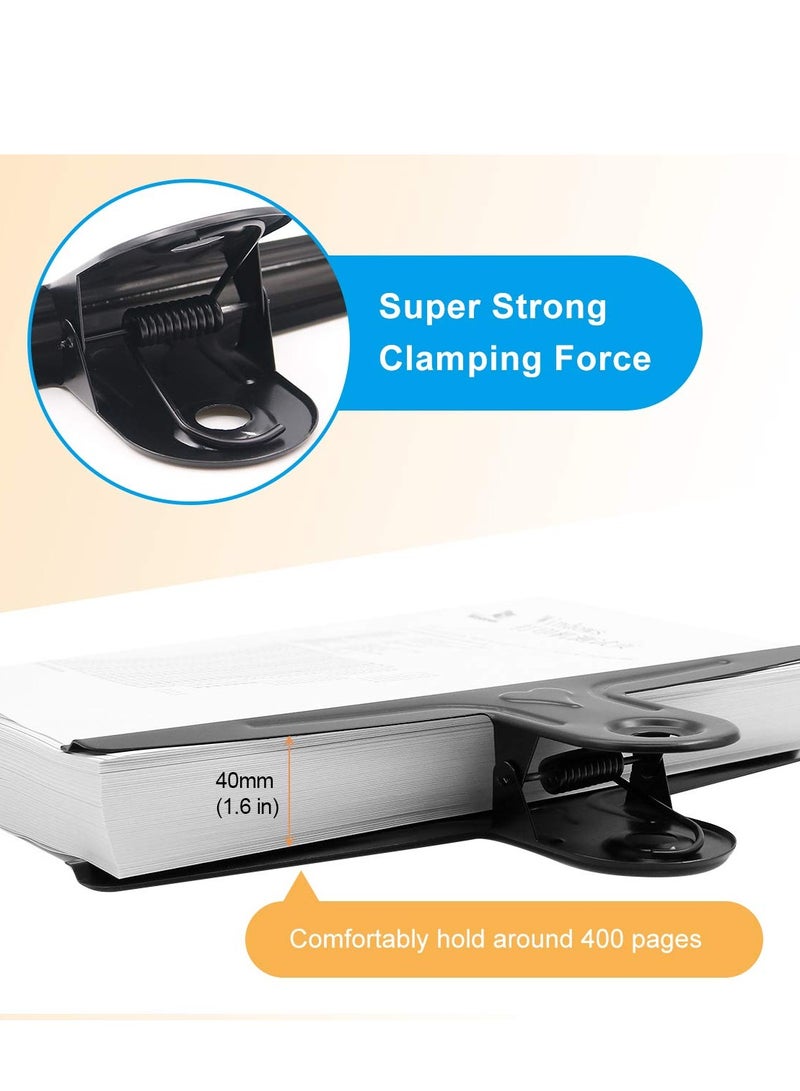 SOLARAE 11.8 Inch Large Clips, Stainless Steel Jumbo Giant Paper Clamps, Metal File Money Binder Clamps Clips for Home Office School Supplies, 2 Pack Black - Image 3