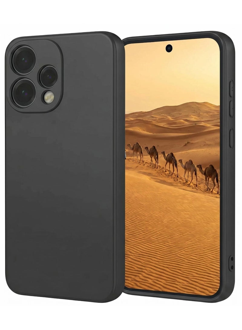 بارالونا حافظة لـ OPPO Reno15 5G، ناعمة ناعمة، غطاء سلικون سائل، غلاف مات مقاوم للإصباغات ومقاوم للأتربة مع بطانة من الألياف الدقيقة - أسود - Image 1