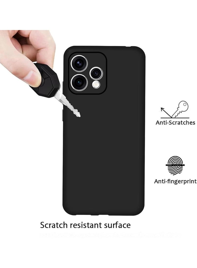 بارالونا حافظة لـ OPPO Reno15 5G، ناعمة ناعمة، غطاء سلικون سائل، غلاف مات مقاوم للإصباغات ومقاوم للأتربة مع بطانة من الألياف الدقيقة - أسود - Image 2