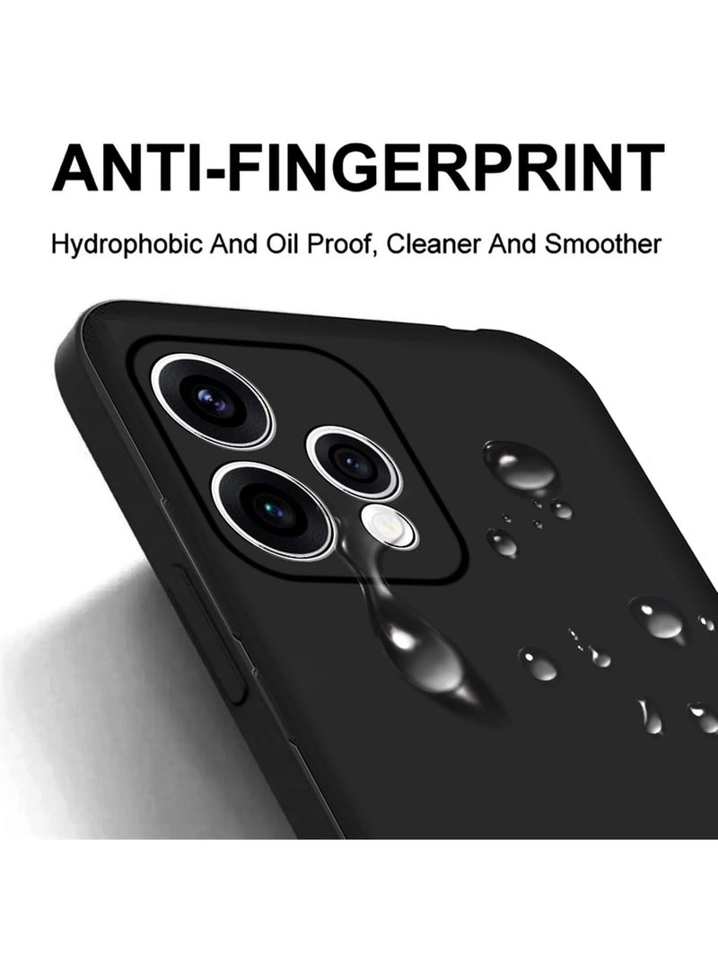 بارالونا حافظة لـ OPPO Reno15 5G، ناعمة ناعمة، غطاء سلικون سائل، غلاف مات مقاوم للإصباغات ومقاوم للأتربة مع بطانة من الألياف الدقيقة - أسود - Image 3