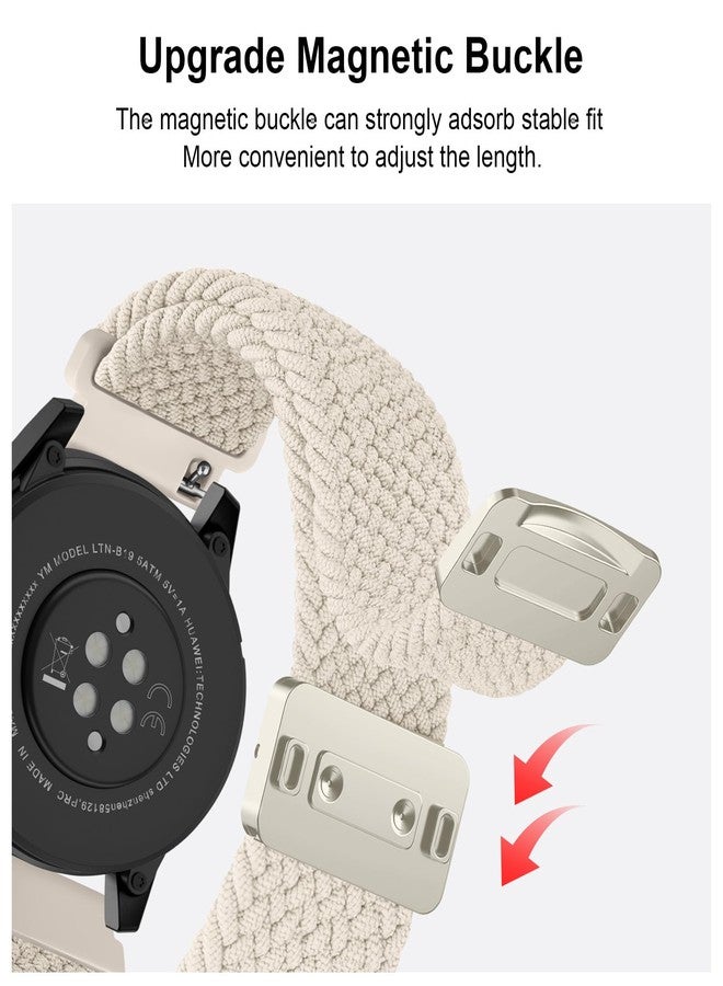 اي كي سوار AK المغناطيسي المضفر لساعات Amazfit Bip 6 / Bip 5 و Amazfit GTR 4، سوار معصم رياضي من النايلون الناعم مقاس 22 مم متوافق مع ساعات Amazfit Bip 6 / Bip 5 / GTR 4 للرجال والنساء (بإضاءة النجوم) - Image 4