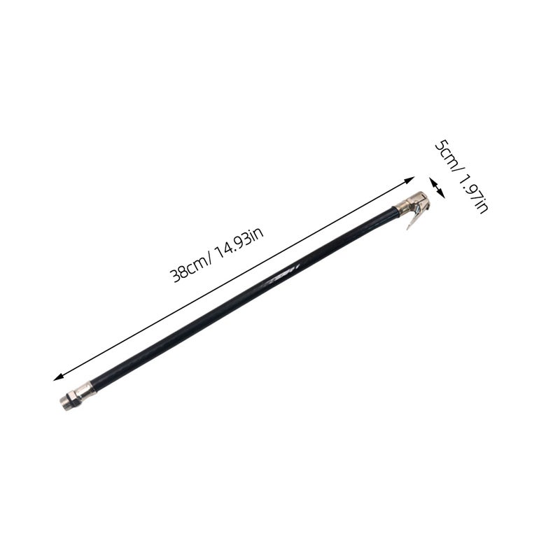 2pcs Inflator Extension Hose Inflator Hose Adapter Vehicle Inflator Tube With Chuck - Image 2