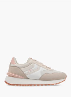 Lee Cooper Women's Colourblock Sneakers with Lace-Up Closure  - Image 3