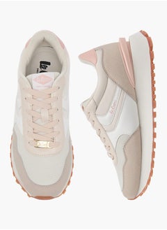 Lee Cooper Women's Colourblock Sneakers with Lace-Up Closure  - Image 1